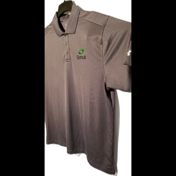 Under Armour Men's XL Loose HeatGear Polo Shirt Sonus Embroidered EUC - Picture 3 of 8